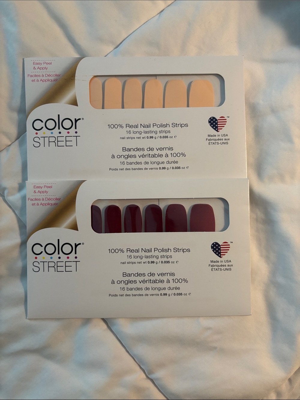 Color Street Venetian Velvet & Havana Honey Nail Polish Strips sealed in package
